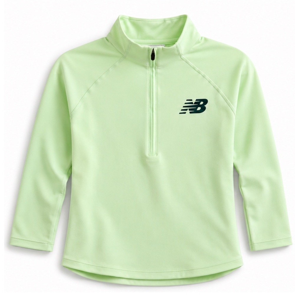 New Balance Womens‎ Quarter Zip Pullover Mint Green Long Sleeve Running Top S